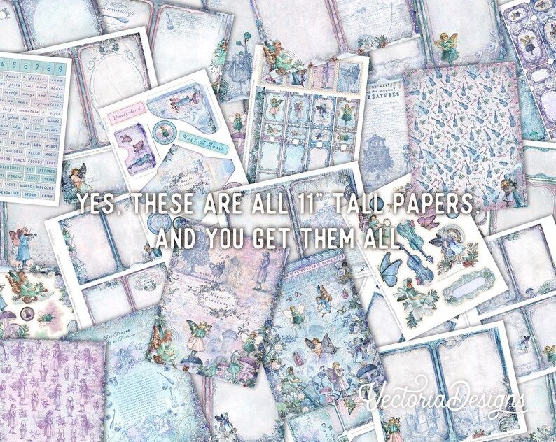 Winter Fairies Crafting Printables Kit, Fairy Junk Journal, Fairy ...