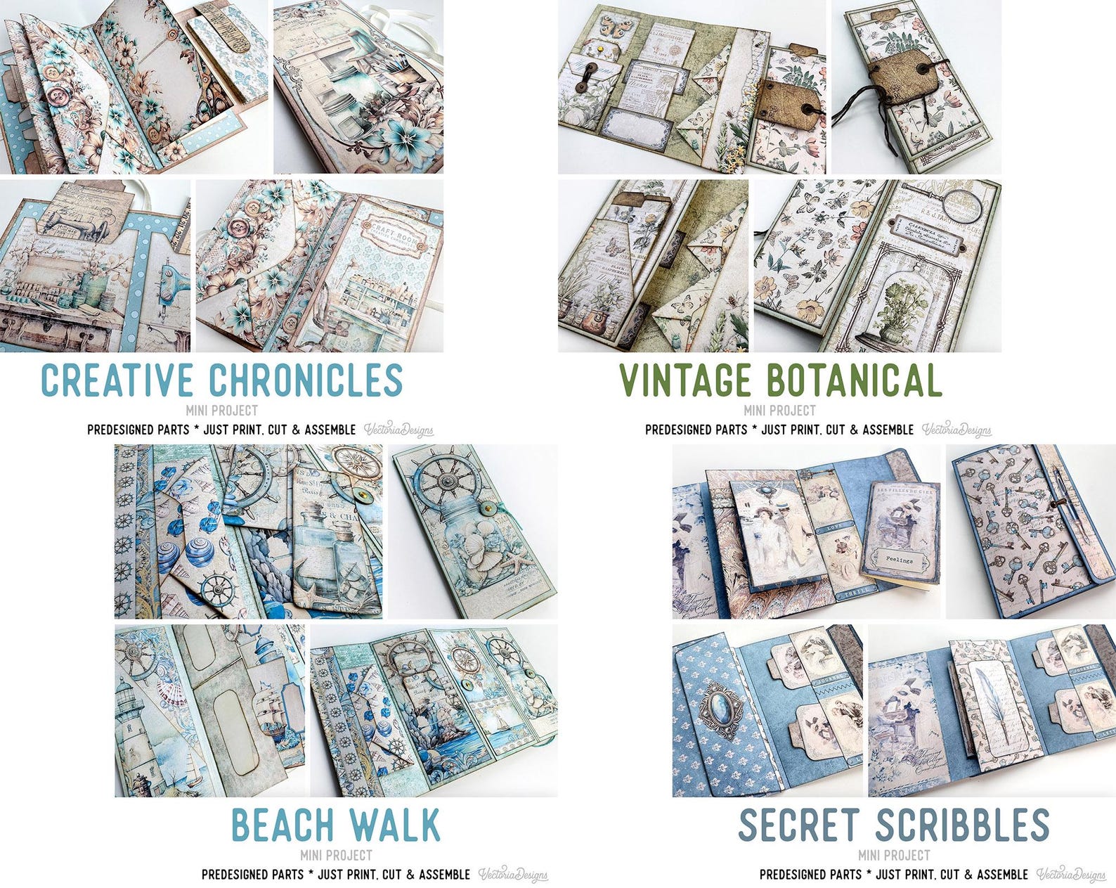Mini Projects 5 Crafting Bundle - DIY Printable Craft Kits - 003688 - Etsy