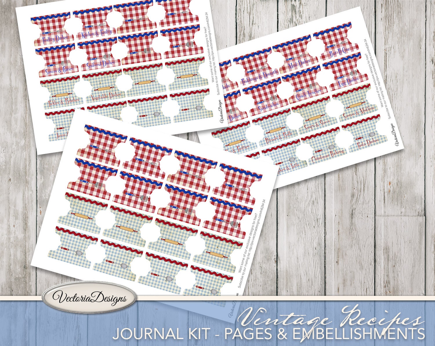 Download Junk Journal, Vintage Recipe Journal Kit, Printable ...