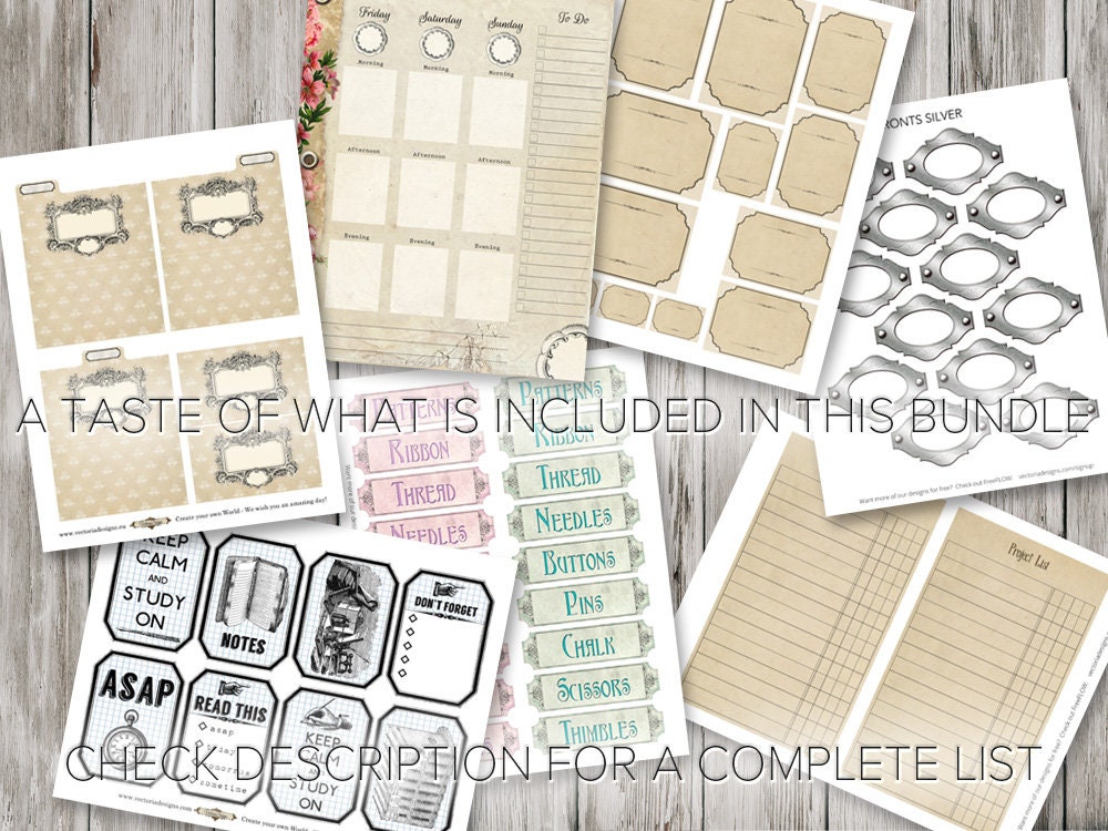 mega organizing crafting bundle paper crafting printable paper labels