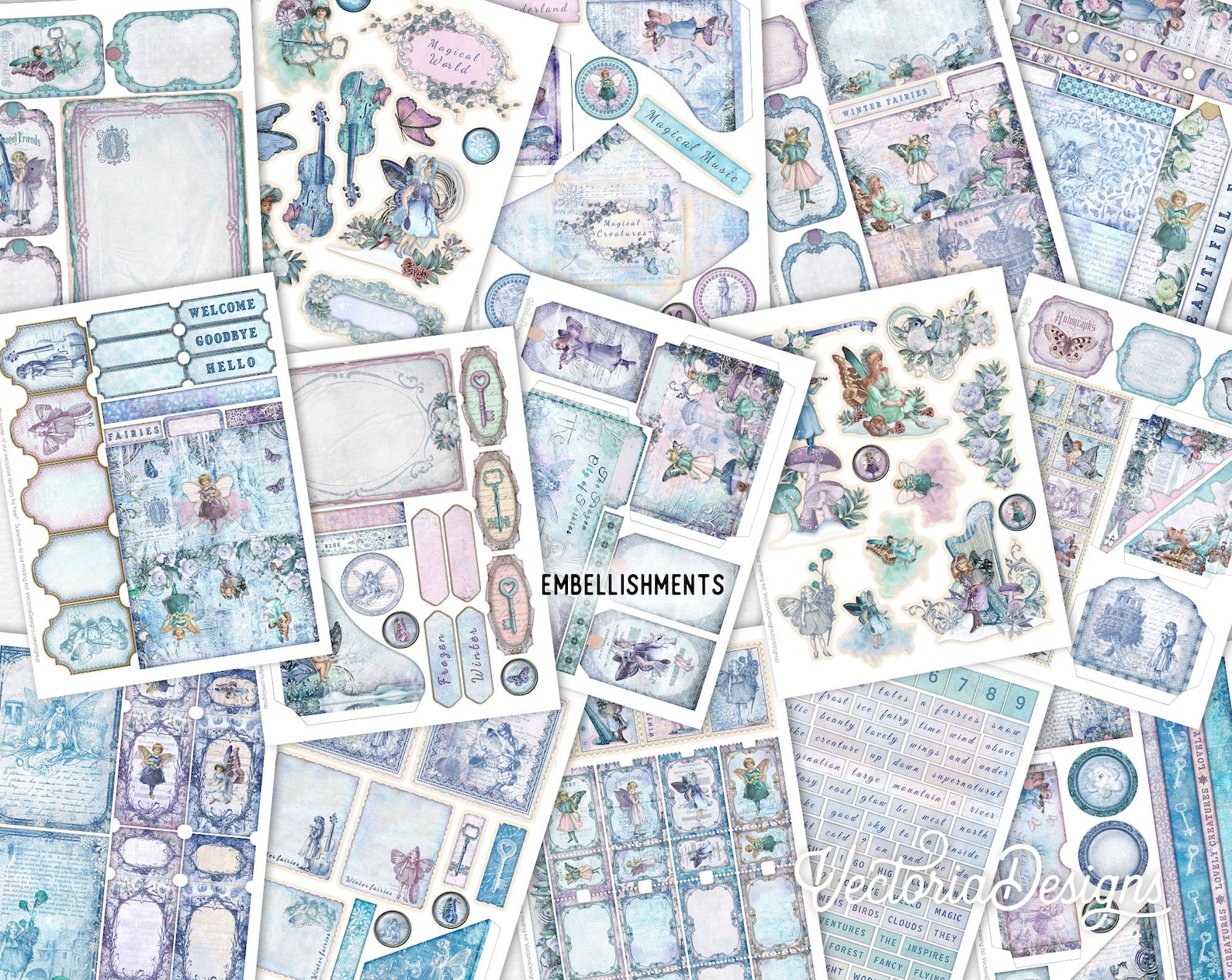 Winter Fairies Junk Journal Kit (DELUXE) - Printable Craft Kit With ...