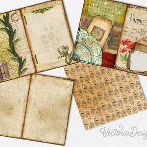 Magic Junk Journal Kit, Ephemera Journal Kit, Printable Journal Pages ...