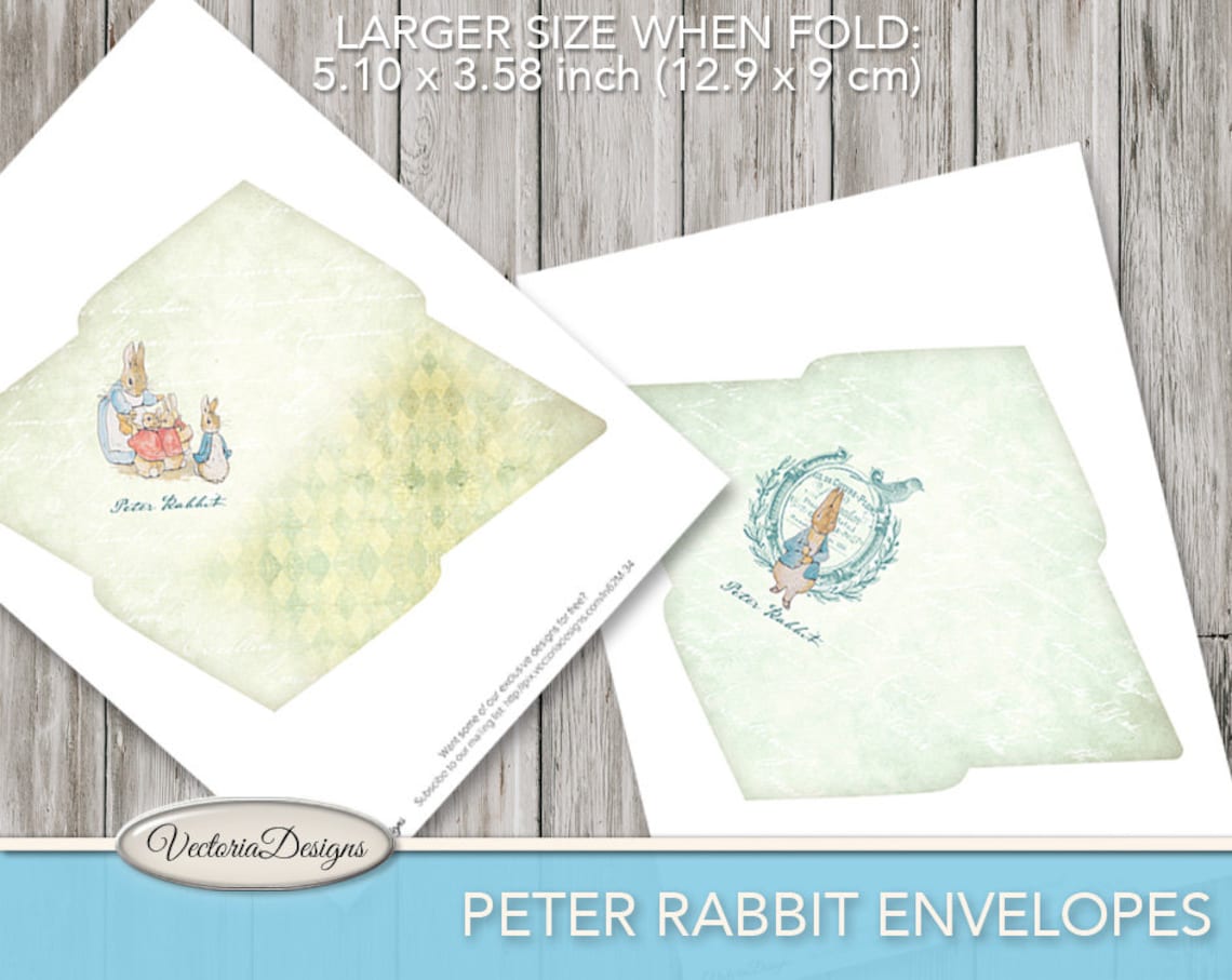 Peter Rabbit Envelopes, Digital Paper Envelopes, Writing Paper ...