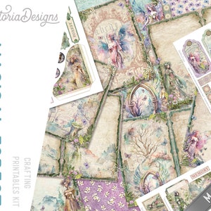 Magical Forest Junk Journal Kit MINI Crafting Printables Forest Junk Journal Embellishments Printable Paper Craft Kits DIY 003052