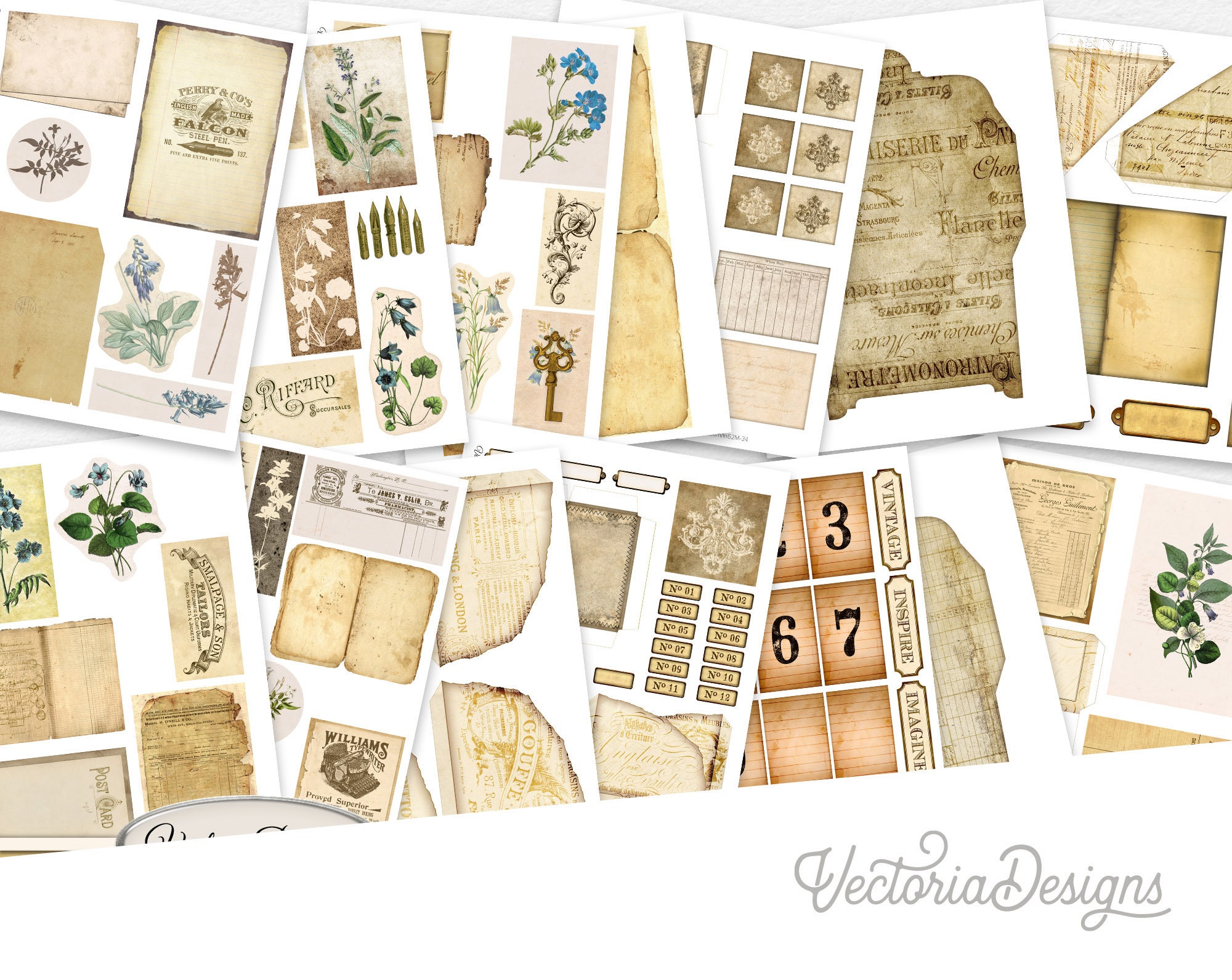 Junk Journal Ephemera, Junk Journal Printable, Digital Ephemera, Printable  Ephemera, Junk Journal Printable Kit, Scrapbook Ephemera 002054