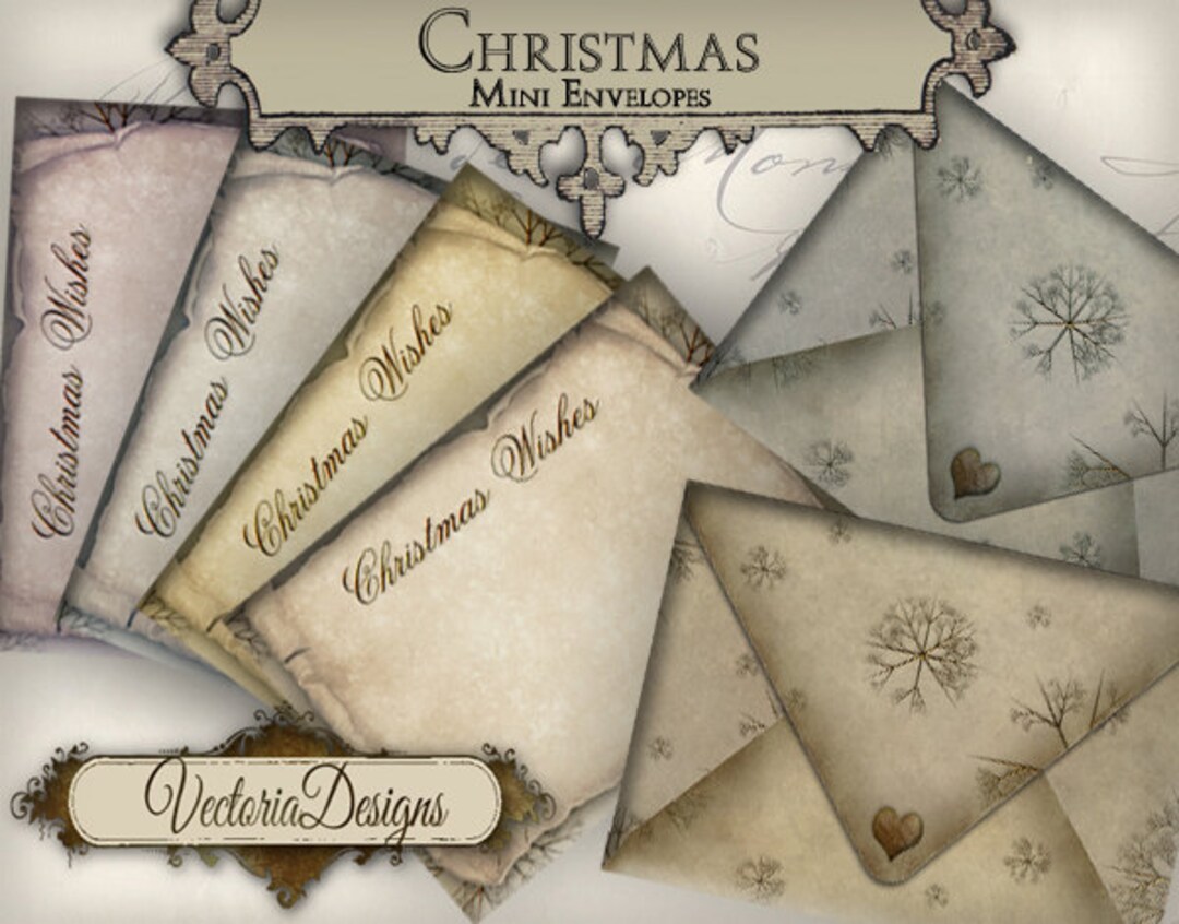 Christmas Mini Envelopes, Printable Christmas Envelopes, Christmas in ...