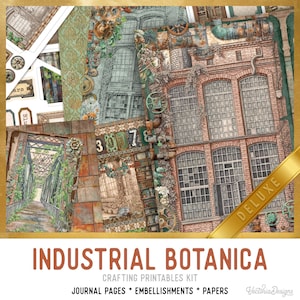 Industrial Botanica Printable Junk Journal Kit (DELUXE) - 003999