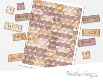 My Reading Catalogue Word Art, Book Word Ephemera, Printable Word Art, Words, Junk Journal Embellishments, scrapbooking, printables - 002777