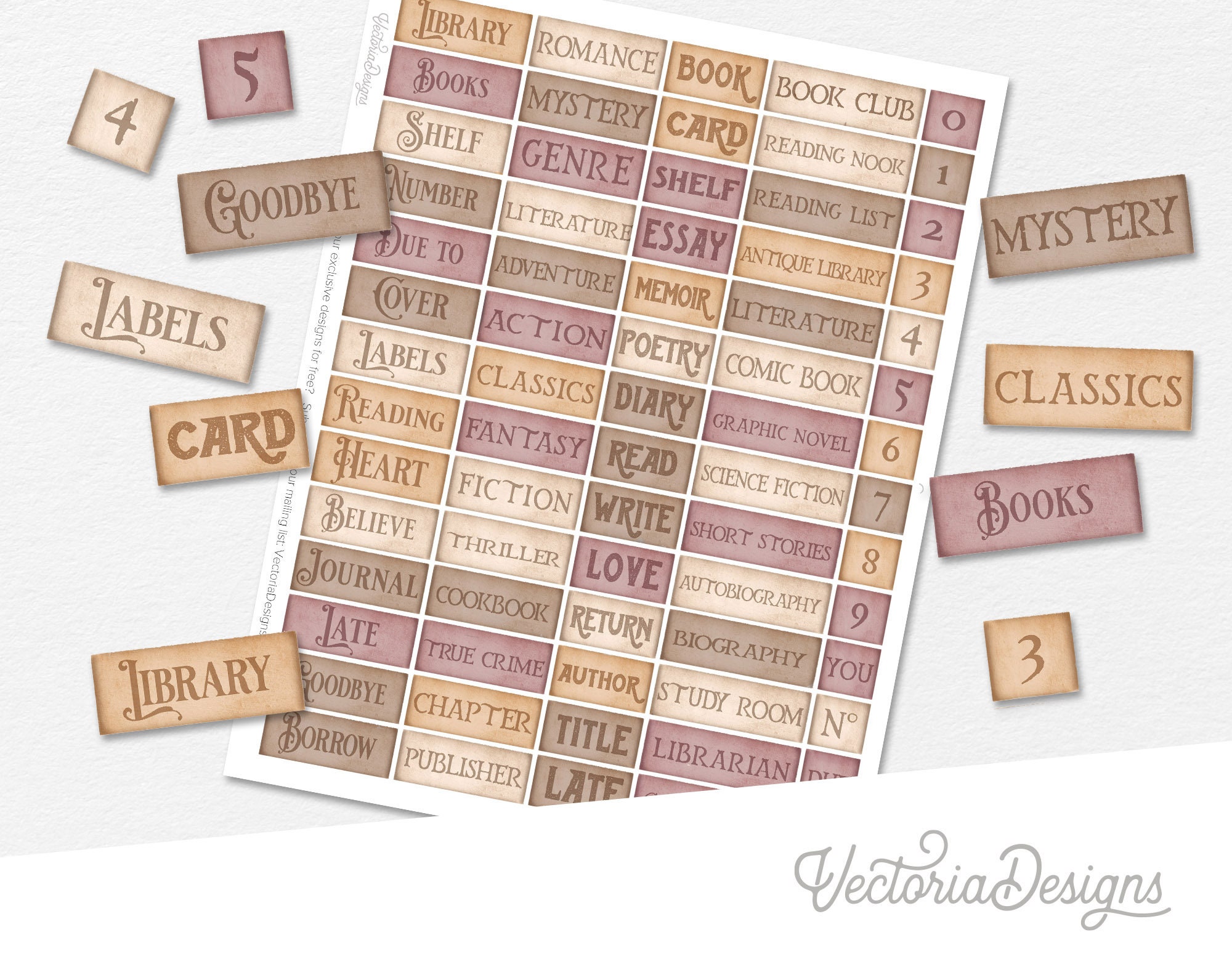 My Reading Catalogue Word Art, Book Word Ephemera, Printable Word Art, Words, Junk Journal