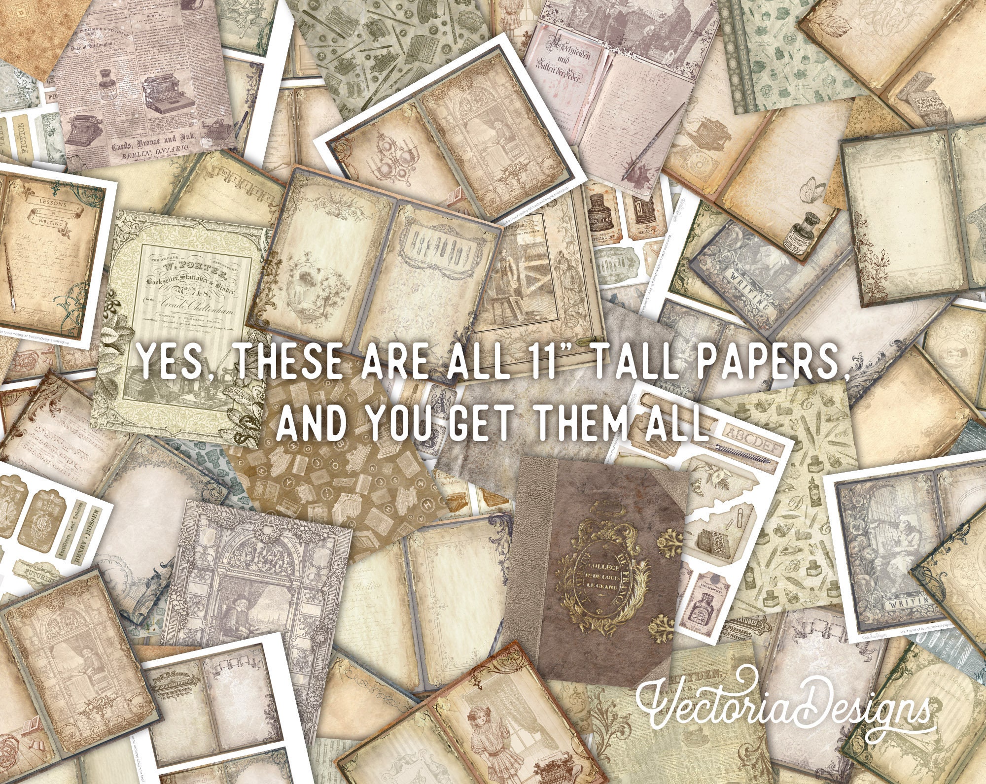 I'm a Writer Crafting Printables Kit, Writer Journal, Embellishments