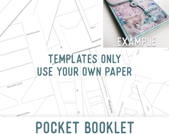 Pocket Booklet Templates - Printable Mini Craft Project - 004095