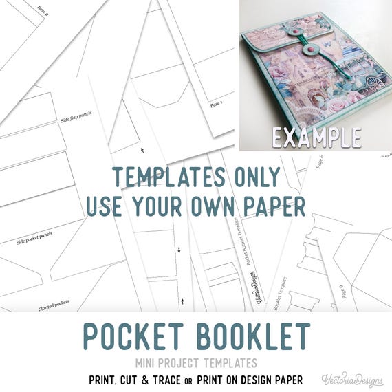 Pocket Booklet Templates - Printable Mini Craft Project - 004095