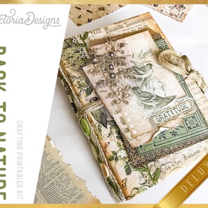 Back to Nature DELUXE Crafting Printables Kit, Nature Embellishments, Nature Scrapbook, Craft Kit, Printable Journal, Nature Prints 002615