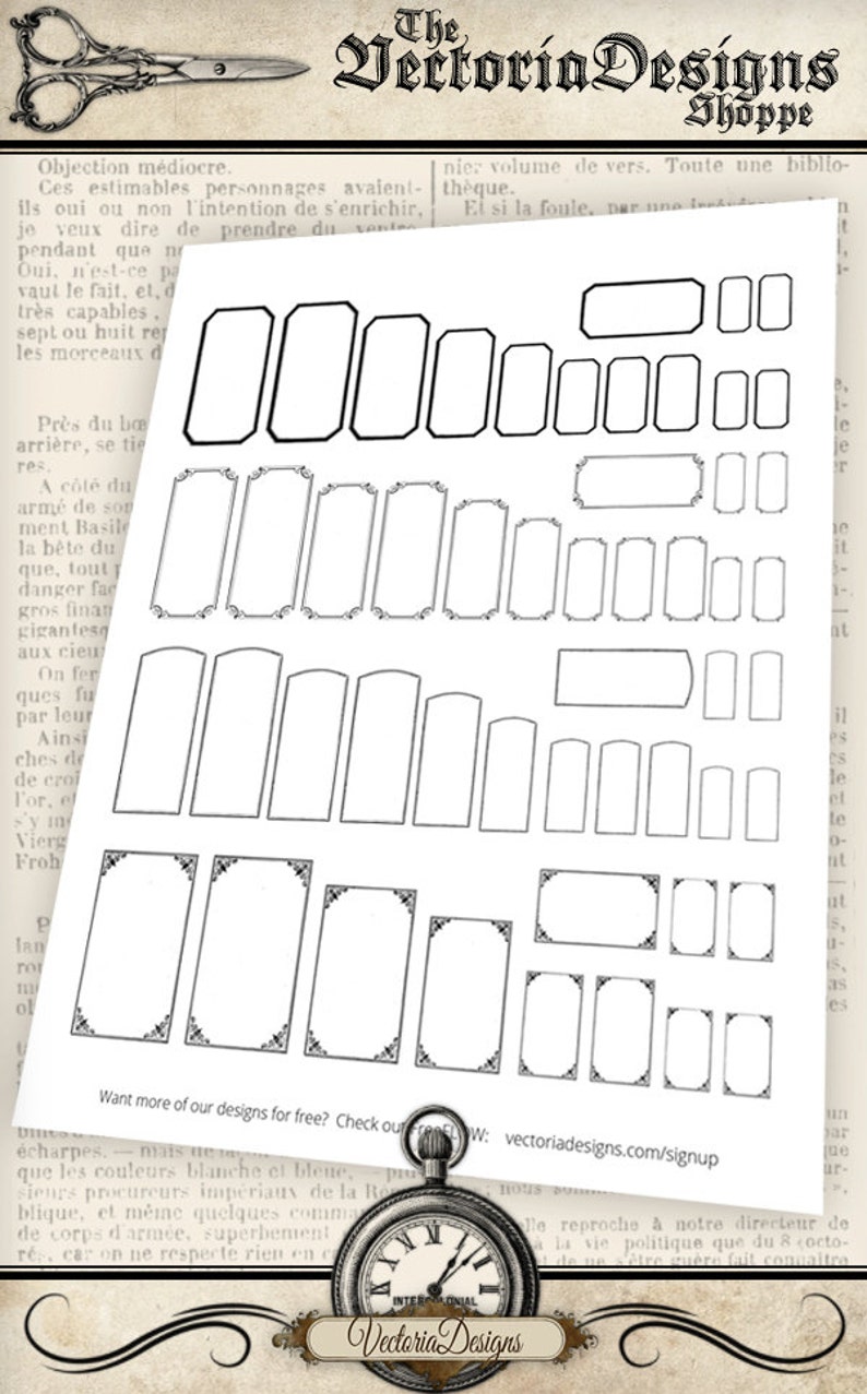 Blank Mini Apothecary Labels Printable Eco Add Text Printable - Etsy