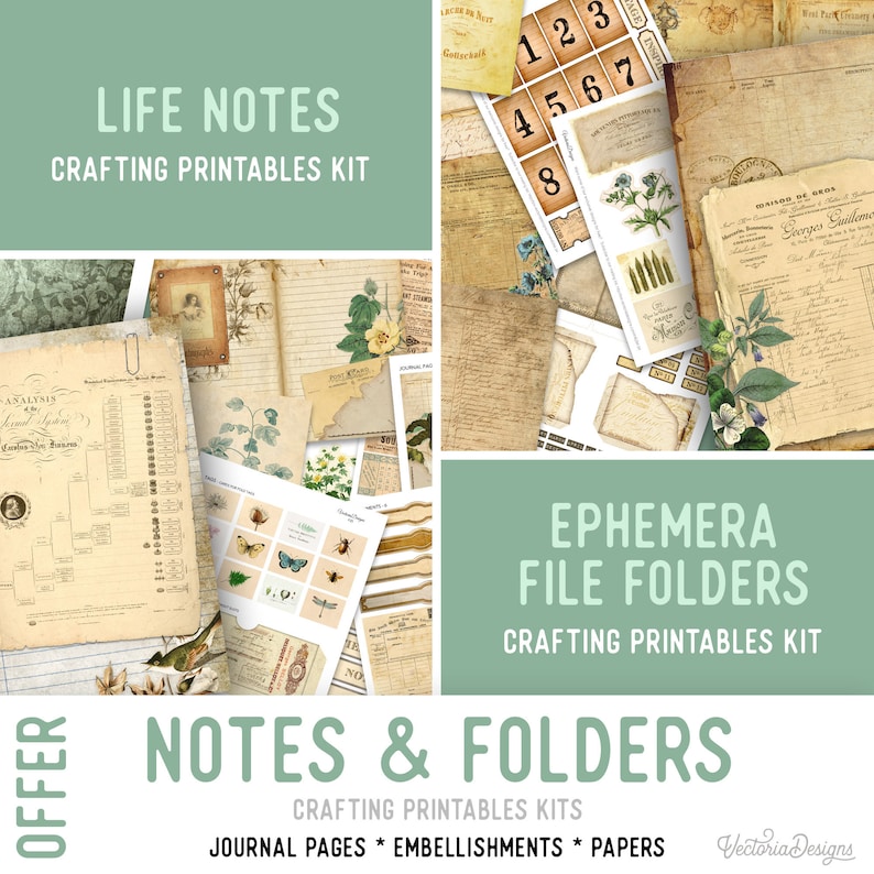 Note Folder Examples Notes & Folders Offer - Printable Craft Kits With Journal Pages ...