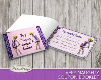 Very Naughty Coupon Booklet, Sexy Coupons, Printable Coupon Book, Digital Coupons, Valentines Day Gift For Him, Erotic Coupons, 001578