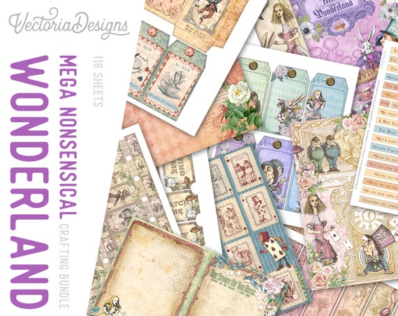 Nonsensical Wonderland MEGA Crafting Bundle, Alice in Wonderland Craft Kits - 002452