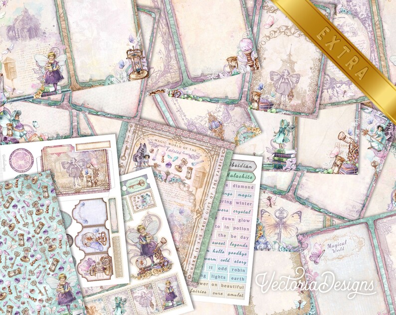 Winter Fairies Junk Journal Kit (DELUXE) - Printable Craft Kit With ...