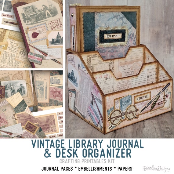 Vintage Library Journal - Printable Pages for Crafting - 002299