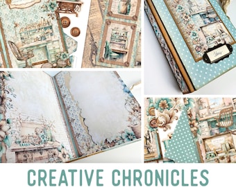 Creative Chronicles Junk Journal Kit Standard, Crafting Printables Kit Craft Embellishments Printable Craft Paper Craft Tutorial - 003535