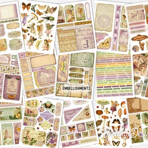 Fairy Woods DELUXE Crafting Printables Kit, Fairy Embellishments, Fairy Junk Journal, Fairies, Printable Journal, Journal Tutorial 002662 image 4