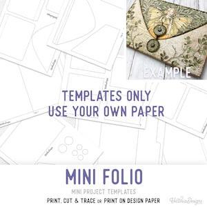 Mini Folio Templates Folio Craft Kit Vacation Crafts Folio Kit Junk Journal Element Printable Craft kits Printable Gift Handmade 002884
