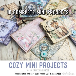 Mini Projects 3 Crafting Bundle DIY Craft Kits Printable Craft Kit Weekend Crafts DIY Mini Folio DIY Booklet Handmade Gift 003187