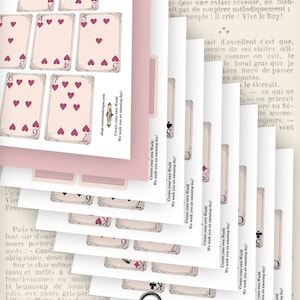 Printable Alice in Wonderland playing cards full deck paper crafting scrapbooking craft instant download digital collage sheet 000108 image 2