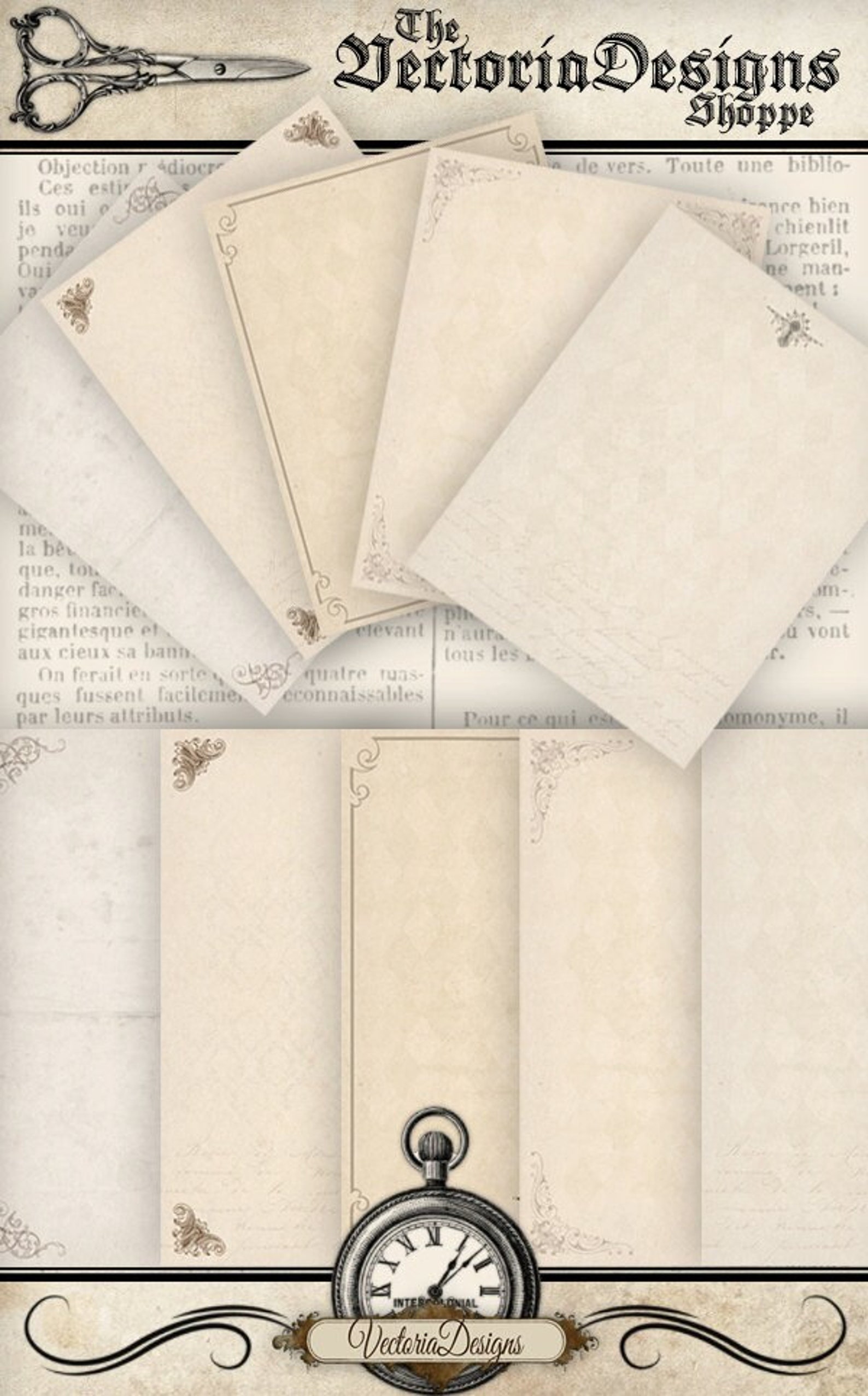 Vintage Stationery Paper Letter Writing Paper Printable | Etsy