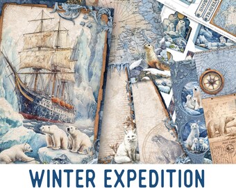 Winter Expedition Junk Journal Kit (Standard) - 003789