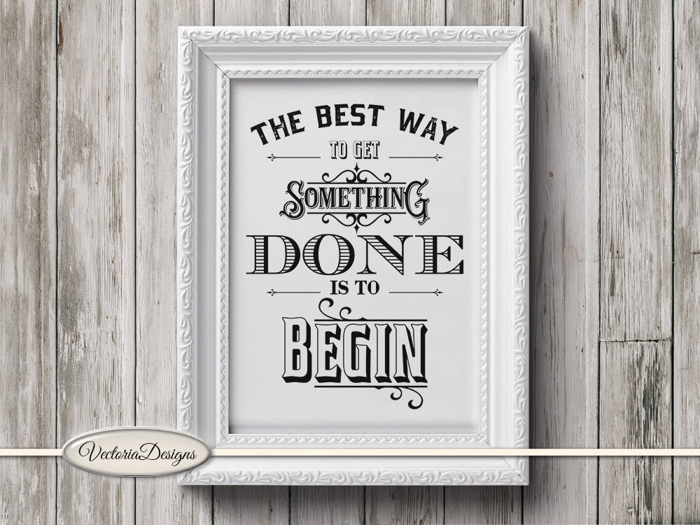 get something done motivational quote print printable digital prints