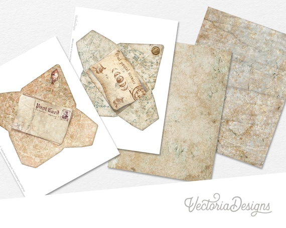 Easy - Vintage Envelopes with Ephemera #tagmetuesday 