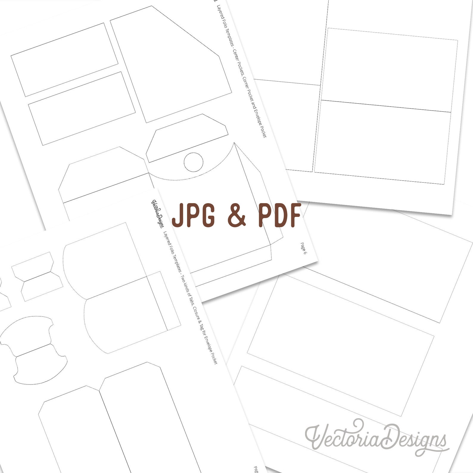 Layered Folio Templates Mini Album Craft Kit Summer Crafts Junk Journal ...