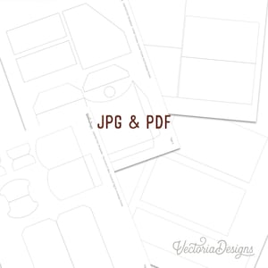 Layered Folio Templates Mini Album Craft Kit Summer Crafts Junk Journal ...