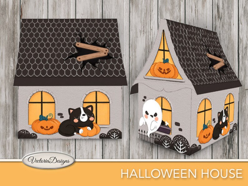 Halloween House Printable Haunted House Decor Diy Halloween Etsy Halloween House Printable Haunted House Decor Diy Halloween Etsy