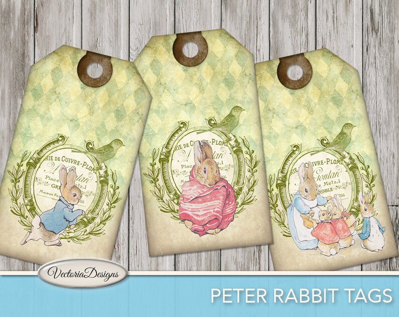 Peter Rabbit Tags Printable Tags Paper Crafting Beatrix Potter ...