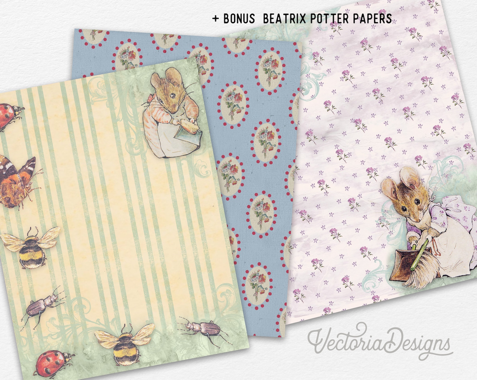 Mega Peter Rabbit Crafting Bundle, Beatrix Potter Kit, Bunny Paper Pack ...