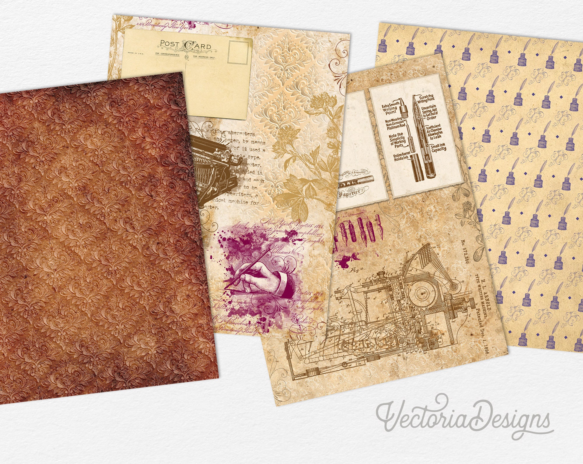 Vintage Writing Large Junk Journal Kit, Printable Journal Junk, DIY Journal  Junk, Journal Ephemera Junk Journal Supplies, Paper Craft 002036