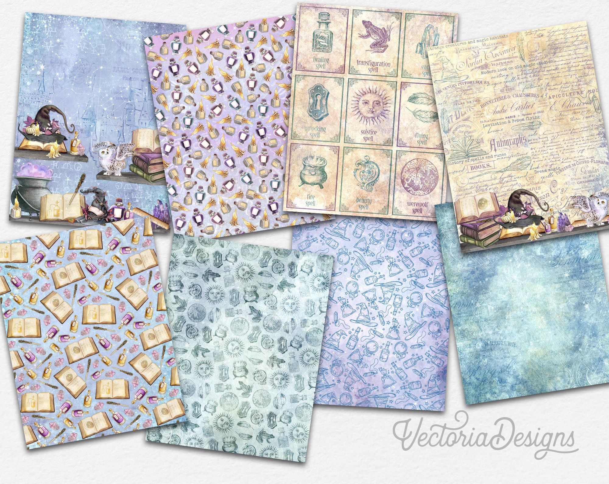 Magic Spells Paper Pack, Scrapbook Decorative Papers
