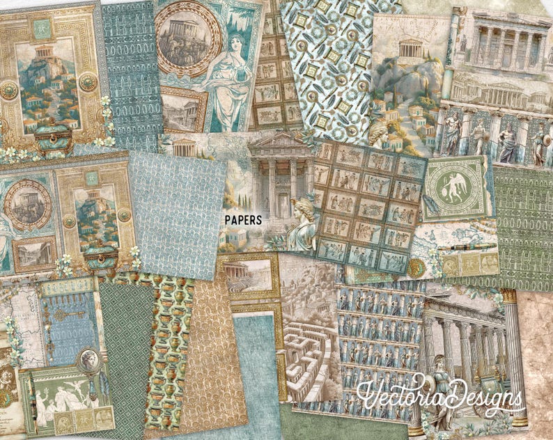 Greek Mythology Junk Journal Kit (standard) - 003696 - Etsy