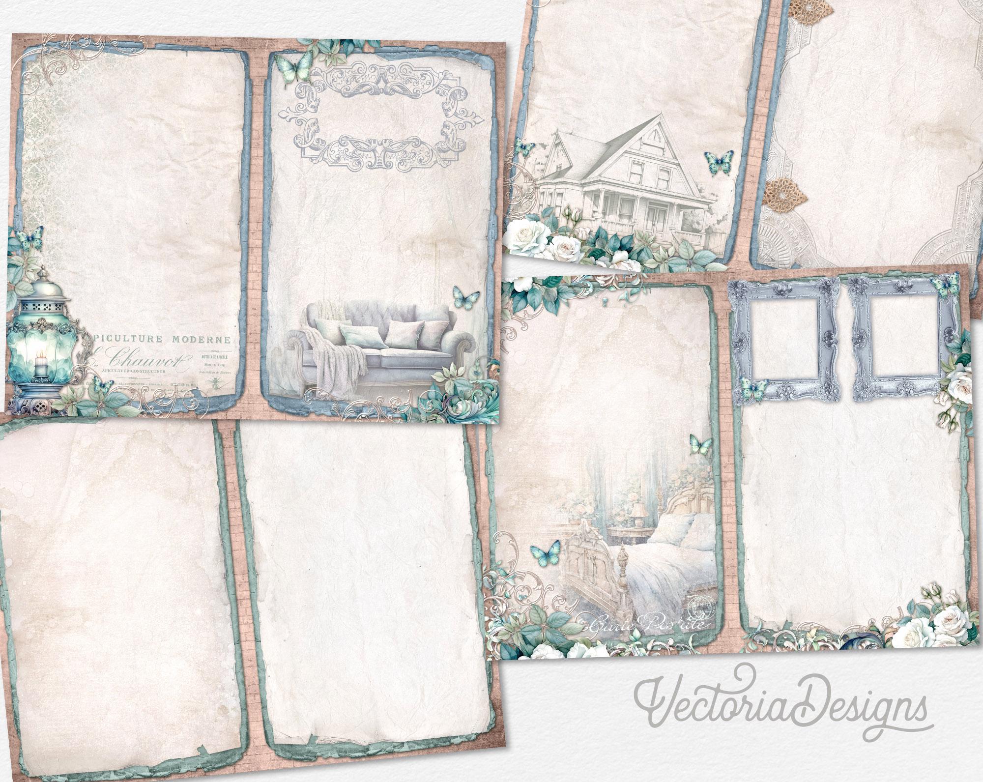 Fantasy Victorian House Junk Journal Kit, Victorian Printable Junk ...