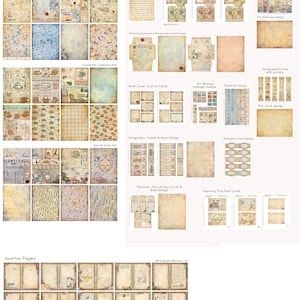 Creative Writing DELUXE MEGA Crafting Bundle, Writer, Vintage Books, Printable Paper Pack, Embellishments, Junk Journal, Craft Kits 002690 image 5