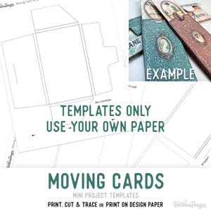 Moving Card Templates Gift Card Craft Kit Quick Project Junk Journal Element Printable Craft kit Handmade Gift DIY Gift 003589