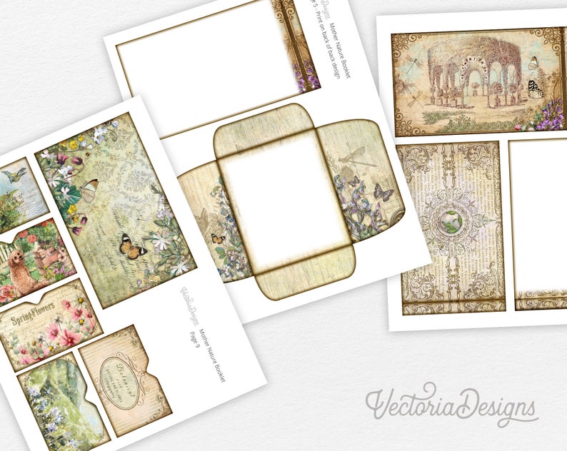 Mother Nature Mini Project Booklet Craft Kit Folio Kit Vacation Crafts Junk Journal Printable Craft kits Printable Gift PDF 002820 image 3