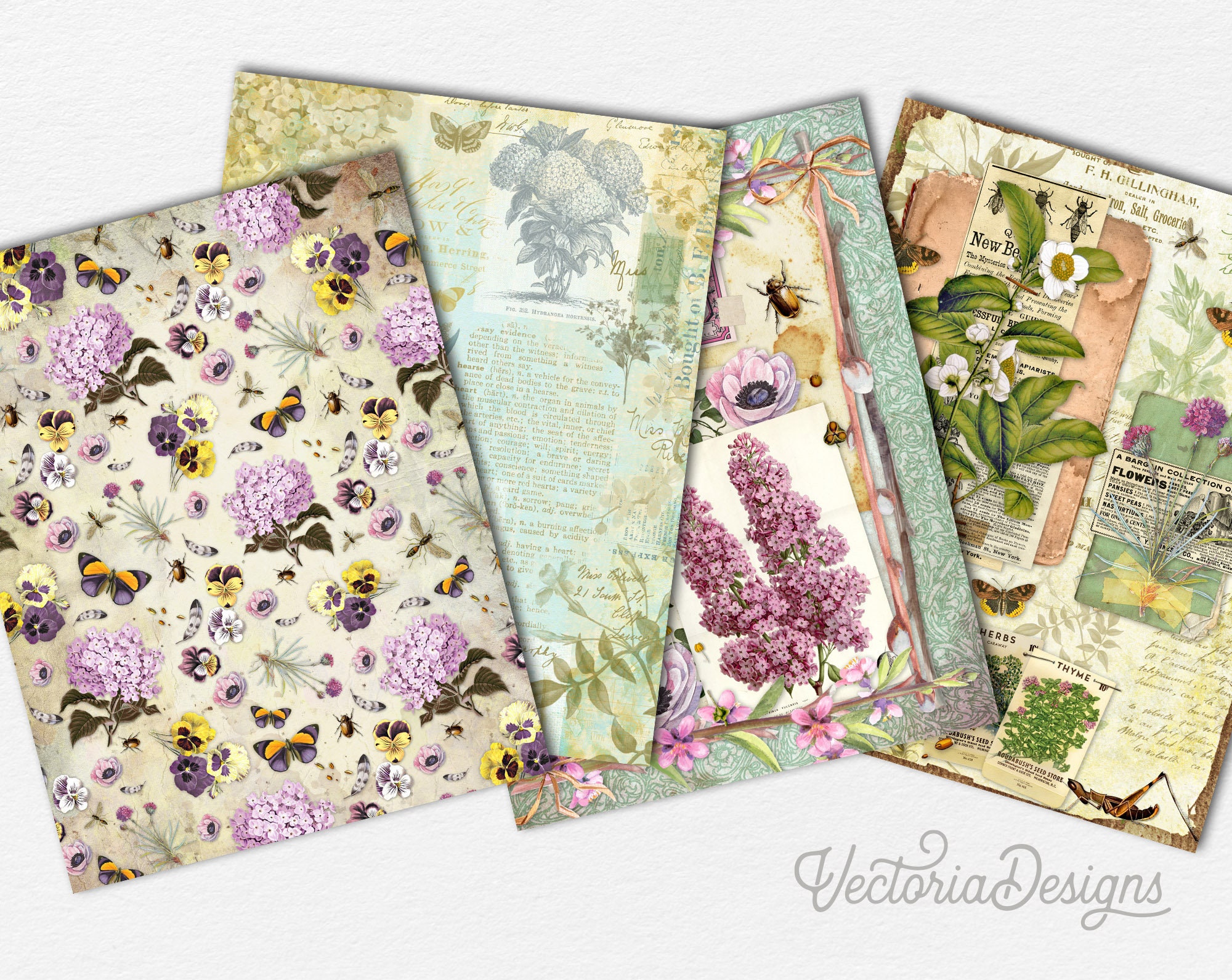 Spring Blossoms Large Junk Journal Kit, Junk Journal Supplies, Junk ...