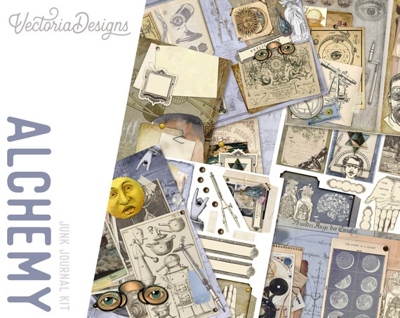 Alchemy Junk Journal Kit - Printable Pages for Crafting - 002094