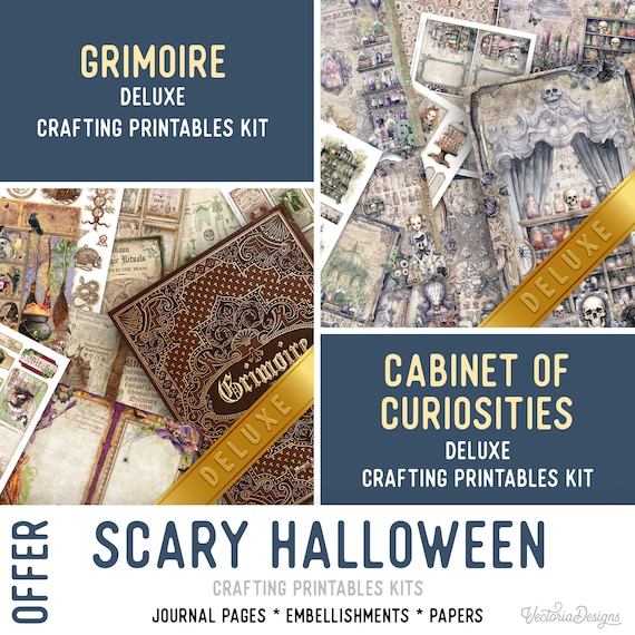 Scary Halloween Offer, Junk Journal Craft Printables (Pages, Papers and Embellishments) - 003137