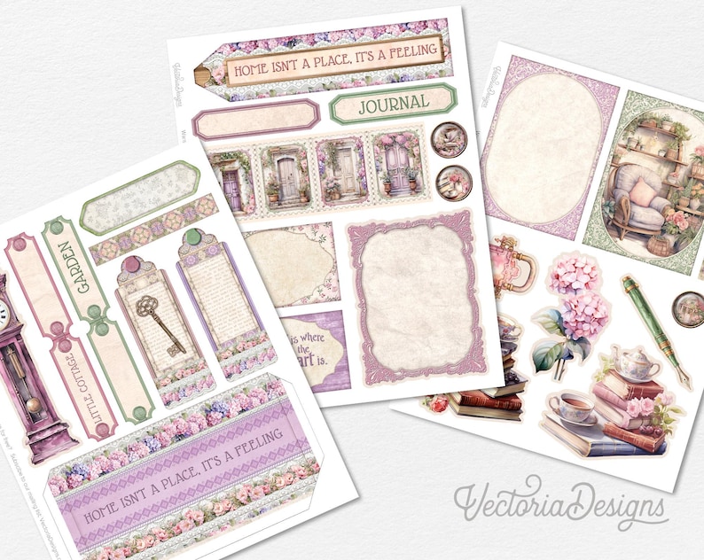 Cottage She-sheds Junk Journal Kit ADD-ON, Printable Craft Kit With ...