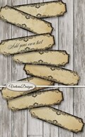 Blank Narrow Labels Printable add text blank digital download gothic paper crafting instant download digital collage sheet - 001433
