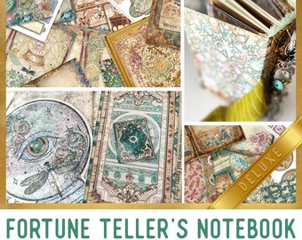 Fortune Teller's Notebook DELUXE Crafting Printables Kit Fortune Teller Junk Journal Embellishments Printable Craft Kits DIY Tutorial 002939